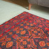 トライバル ラグ 200×105cm イラン手織り 一点物