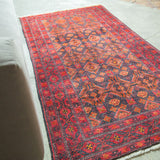 トライバル ラグ 200×105cm イラン手織り 一点物