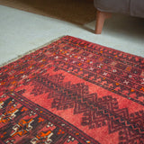 トライバル ラグ 221×125cm イラン手織り 一点物