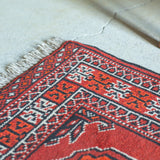 トライバル ラグ 92×62cm イラン手織り 一点物