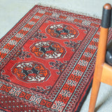 トライバル ラグ 92×62cm イラン手織り 一点物