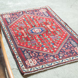 トライバル ラグ 110×70cm イラン手織り 一点物
