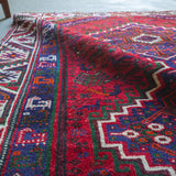 トライバル ラグ 190×140cm イラン手織り 一点物