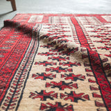 トライバル ラグ 140×93cm イラン手織り 一点物