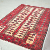 トライバル ラグ 140×93cm イラン手織り 一点物
