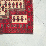 トライバル ラグ 140×93cm イラン手織り 一点物
