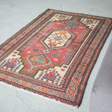 トライバル ラグ 147×95cm イラン手織り 一点物