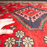 Tribal Rug 197×128cm 手織りトライバルラグ ハメダン