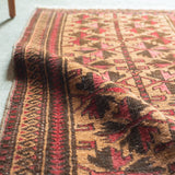 トライバル ラグ 133×57cm イラン手織り 一点物