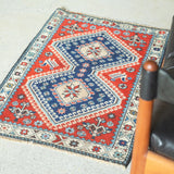 トライバル ラグ 75×55cm イラン手織り 一点物