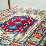 トライバル ラグ 82×64cm イラン手織り 一点物