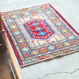 トライバル ラグ 82×64cm イラン手織り 一点物