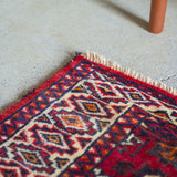 トライバル ラグ 73×33cm イラン手織り 一点物