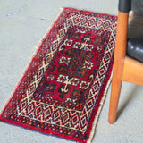 トライバル ラグ 73×33cm イラン手織り 一点物