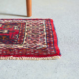 トライバル ラグ 73×33cm イラン手織り 一点物