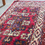 トライバル ラグ 73×33cm イラン手織り 一点物
