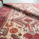 トライバル ラグ 200×112cm イラン手織り 一点物