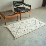 ベニワレン ラグ 125×70cm モロッコ手織り 幾何学模様