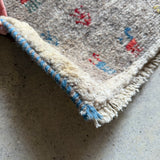 ミニギャッベ 41×37cm イラン手織り 一点物 チェアマット