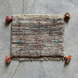 ミニギャッベ 41×33cm イラン手織り 一点物 チェアマット