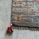 ミニギャッベ 35×35cm イラン手織り 一点物 チェアマット