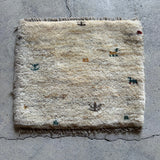 ミニギャッベ 45×38cm イラン手織り 一点物 チェアマット