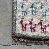 ミニギャッベ 36×40cm イラン手織り 一点物 チェアマット