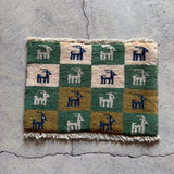ミニギャッベ 43×30cm イラン手織り 一点物 チェアマット