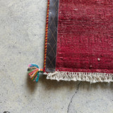ミニギャッベ 38×40cm イラン手織り 一点物 チェアマット
