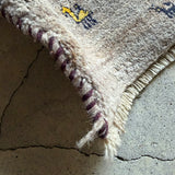 ミニギャッベ 35×36cm イラン手織り 一点物 チェアマット