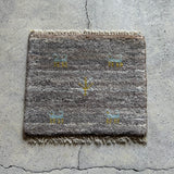 ミニギャッベ 41×35cm イラン手織り 一点物 チェアマット
