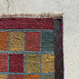 ミニギャッベ 42×39cm イラン手織り 一点物 チェアマット