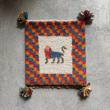 ミニギャッベ 43×39cm イラン手織り 一点物 チェアマット