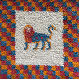 ミニギャッベ 43×39cm イラン手織り 一点物 チェアマット