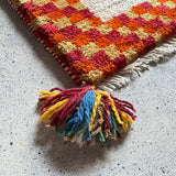 ミニギャッベ 42×41cm イラン手織り 一点物 チェアマット