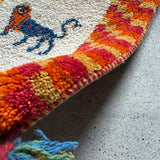 ミニギャッベ 43×42cm イラン手織り 一点物 チェアマット