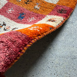 ミニギャッベ 41×41cm イラン手織り 一点物 チェアマット