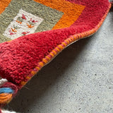 ミニギャッベ 44×40cm イラン手織り 一点物 チェアマット