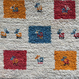 ミニギャッベ 41×40cm イラン手織り 一点物 チェアマット