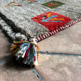 ミニギャッベ 40×45cm イラン手織り チェアマット