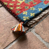 ミニギャッベ 41×44cm イラン手織り 一点物 チェアマット