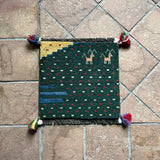 ミニギャッベ 40×42cm イラン手織り 一点物 チェアマット
