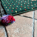 ミニギャッベ 40×42cm イラン手織り 一点物 チェアマット