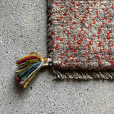 ミニギャッベ 39×40cm イラン手織り 一点物 チェアマット