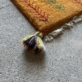 ミニギャッベ 40×38cm イラン手織り 一点物 チェアマット