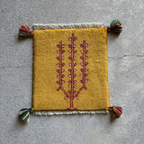 ミニギャッベ 39×36cm イラン手織り 一点物 チェアマット
