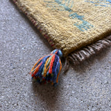ミニギャッベ 38×42cm イラン手織り 一点物 チェアマット