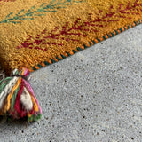 ミニギャッベ 40×38cm イラン手織り 一点物 チェアマット