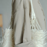 pips Chamula Wool Bag White<span> チャムラウールバッグ ホワイト