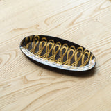 楕円長皿#15<span>伊藤丈浩 スリップウェア15